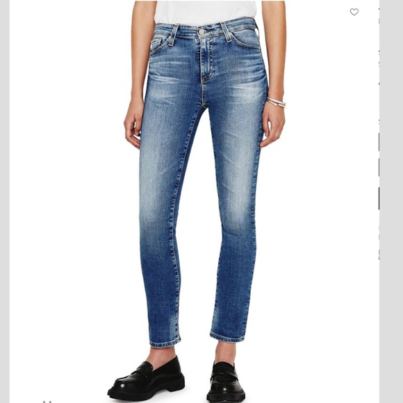 AG Mari Mid Rise Slim Straight Jeans - Picture 1 of 10